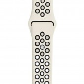 Спортивный ремешок Nike Style для Apple Watch 38/40mm, бежевый/черный Спортивный ремешок Nike Style для Apple Watch 38/40mm, бежевый/черный