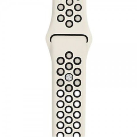 Спортивный ремешок Nike Style для Apple Watch 38/40mm, бежевый/черный