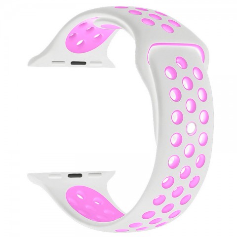 Спортивный ремешок Nike Style для Apple Watch 38/40mm, белый/фиолетовый-1