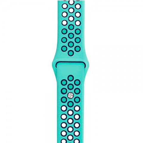 Спортивный ремешок Nike Style для Apple Watch 38/40mm, бирюзовый/черный