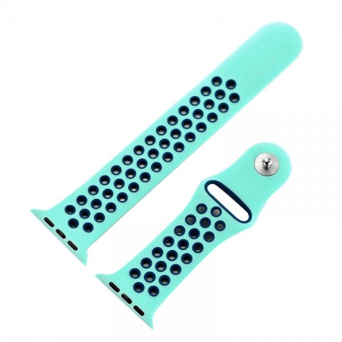 Спортивный ремешок Nike Style для Apple Watch 38/40mm, бирюзовый/черный-2