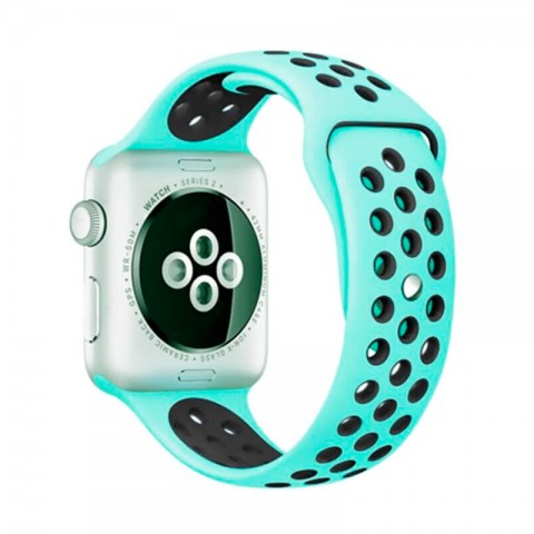 Спортивный ремешок Nike Style для Apple Watch 38/40mm, бирюзовый/черный-1