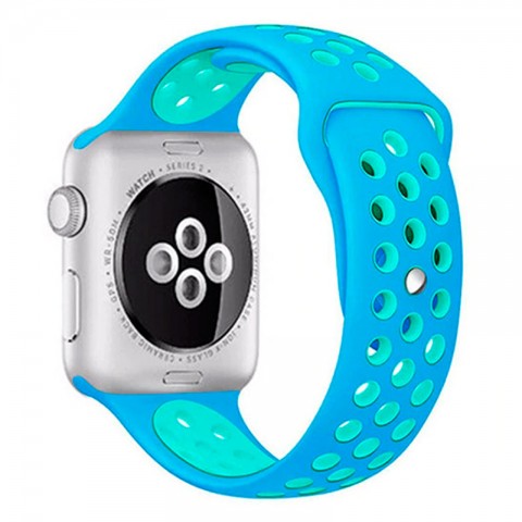 Спортивный ремешок Nike Style для Apple Watch 38/40mm, бирюзовый/зеленый-1
