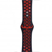 Спортивный ремешок Nike Style для Apple Watch 38/40mm, черный/красный Спортивный ремешок Nike Style для Apple Watch 38/40mm, черный/красный
