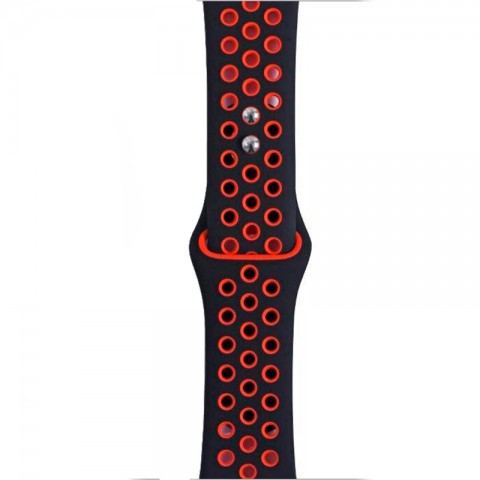 Спортивный ремешок Nike Style для Apple Watch 38/40mm, черный/красный