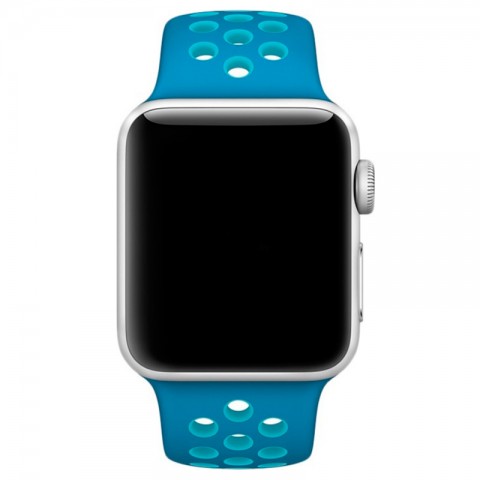 Спортивный ремешок Nike Style для Apple Watch 38/40mm, синий/бирюзовый-2
