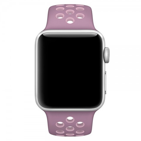 Спортивный ремешок Nike Style для Apple Watch 38/40mm, сиреневый/розовый-1
