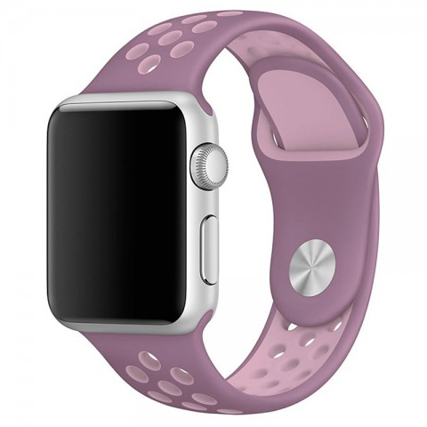 Спортивный ремешок Nike Style для Apple Watch 38/40mm, сиреневый/розовый-2