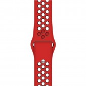 Спортивный ремешок Nike Style для Apple Watch 38/40mm, красный/черный Спортивный ремешок Nike Style для Apple Watch 38/40mm, красный/черный
