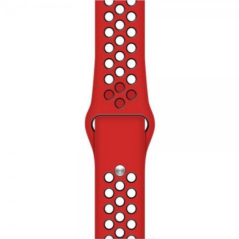 Спортивный ремешок Nike Style для Apple Watch 38/40mm, красный/черный