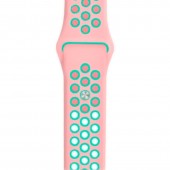 Спортивный ремешок Nike Style для Apple Watch 38/40mm, розовый/бирюзовый Спортивный ремешок Nike Style для Apple Watch 38/40mm, розовый/бирюзовый
