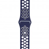 Спортивный ремешок Nike Style для Apple Watch 38/40mm, темно-синий/белый Спортивный ремешок Nike Style для Apple Watch 38/40mm, темно-синий/белый