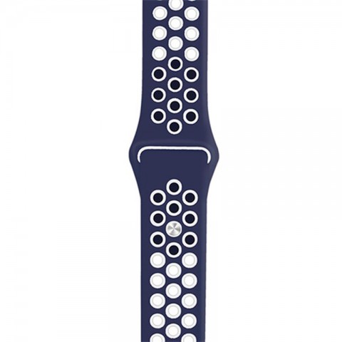 Спортивный ремешок Nike Style для Apple Watch 38/40mm, темно-синий/белый