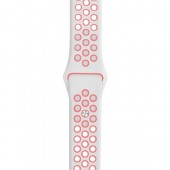Спортивный ремешок Nike Style для Apple Watch 42/44mm, белый/розовый Спортивный ремешок Nike Style для Apple Watch 42/44mm, белый/розовый
