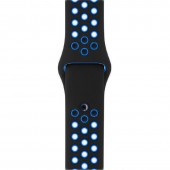 Спортивный ремешок Nike Style для Apple Watch 38/40мм, черный/синий Спортивный ремешок Nike Style для Apple Watch 38/40мм, черный/синий