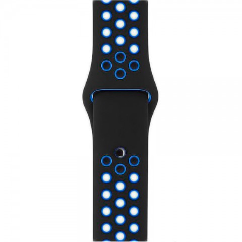 Спортивный ремешок Nike Style для Apple Watch 42/44mm, черный/синий