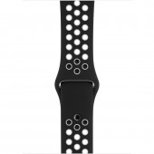 Спортивный ремешок Nike Style для Apple Watch 38/40mm, черный/белый Спортивный ремешок Nike Style для Apple Watch 38/40mm, черный/белый