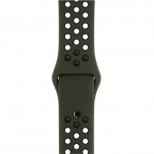 Спортивный ремешок Nike Style для Apple Watch 38/40mm, болотный/черный Спортивный ремешок Nike Style для Apple Watch 38/40mm, болотный/черный