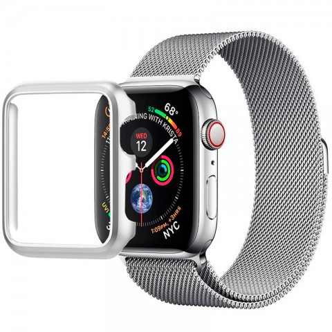 Чехол-бампер алюминиевый для Apple Watch 44мм, серебристый