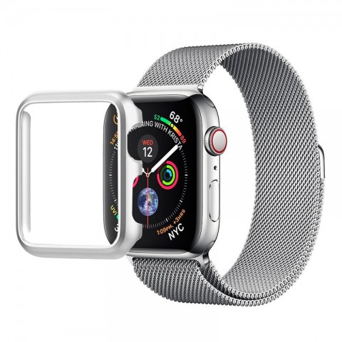 Чехол-бампер алюминиевый для Apple Watch 40мм, серебристый