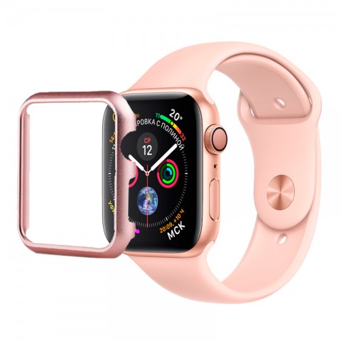 Чехол-бампер алюминиевый для Apple Watch 40мм, розовое золото