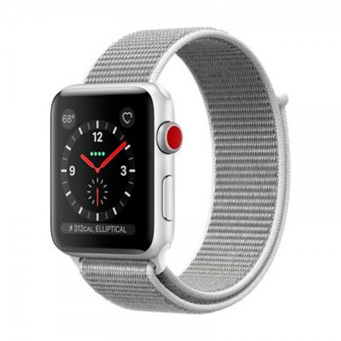 Браслет спортивный для Apple Watch 38/40мм, белая ракушка-1