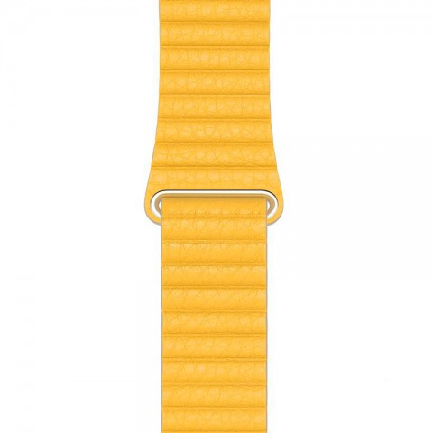 Ремешок кожаный с магнитной застежкой 42/44/45мм для Apple Watch, желтый