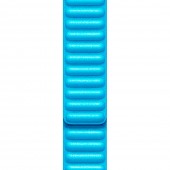 Браслет кожаный магнитный 42/44/45мм для Apple Watch, голубой Браслет кожаный магнитный 42/44/45мм для Apple Watch, голубой