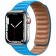 Браслет кожаный магнитный 42/44/45мм для Apple Watch, голубой