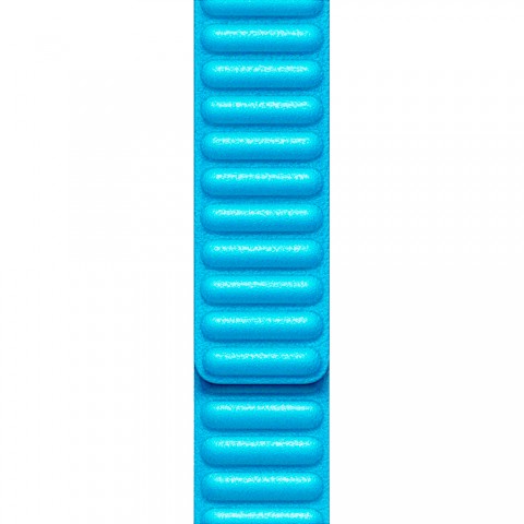 Браслет кожаный магнитный 38/40/41мм для Apple Watch, голубой