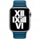 Браслет кожаный магнитный 42/44/45мм для Apple Watch, темно-синий