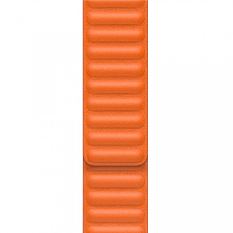 Браслет кожаный магнитный 38/40/41мм для Apple Watch, оранжевый