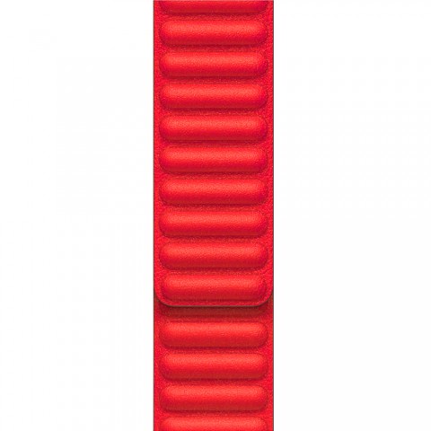Браслет кожаный магнитный 38/40/41мм для Apple Watch, красный