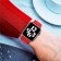 Браслет кожаный магнитный 42/44/45мм для Apple Watch, красный