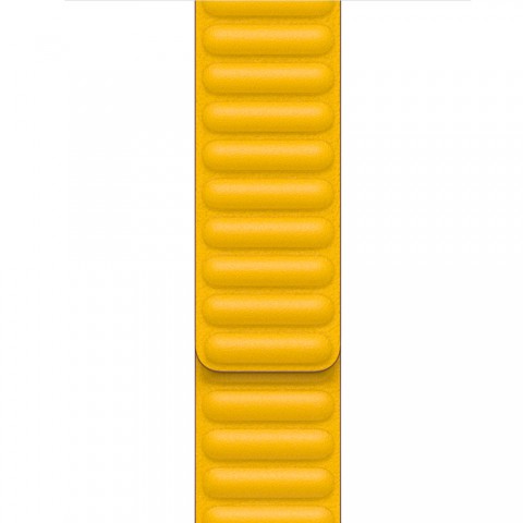 Браслет кожаный магнитный 38/40/41мм для Apple Watch, желтый