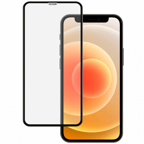 Защитное 3D стекло для iPhone 12 mini, черное-1