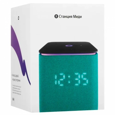 Умная колонка Яндекс Станция Миди с Алисой, изумрудная-3