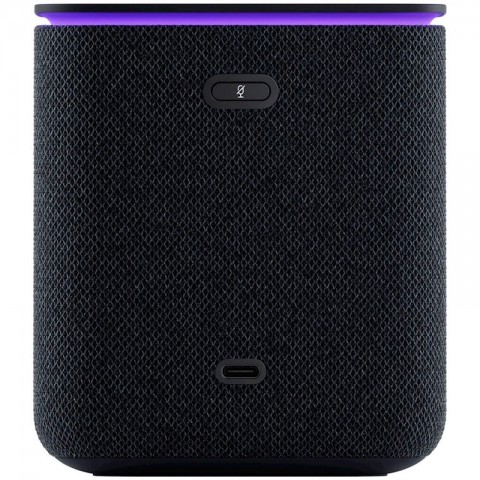 Умная колонка Яндекс Станция Миди с Алисой, черная-1