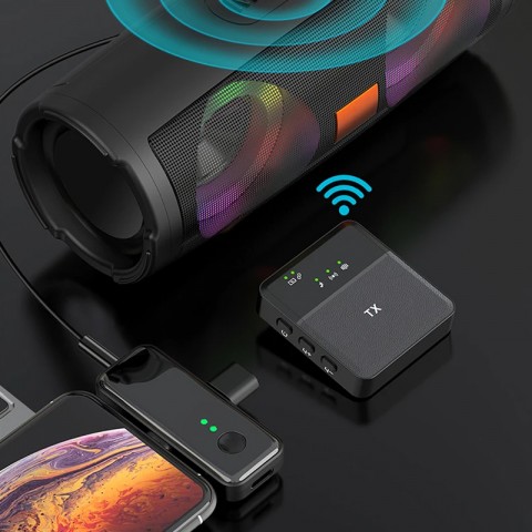 Комплект из двух беспроводных петличных микрофонов SX31 с ресивером (Jack 3.5/USB-C/lightning)-5