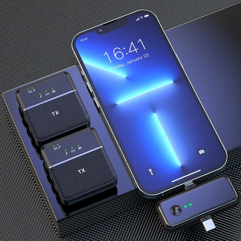 Комплект из двух беспроводных петличных микрофонов SX31 с ресивером (Jack 3.5/USB-C/lightning)-2