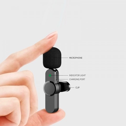 Комплект из двух беспроводных петличных микрофонов с ресивером (Jack 3.5/USB-C/lightning)-1