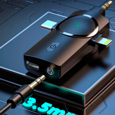 Комплект из двух беспроводных петличных микрофонов с ресивером (Jack 3.5/USB-C/lightning)-2