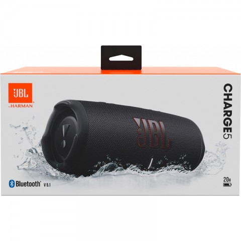 Портативная колонка JBL Charge 5, 40 Вт, черная, оригинальная-7