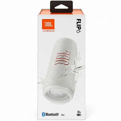 Портативная колонка JBL Flip 6, 30 Вт, белая, оригинальная-6