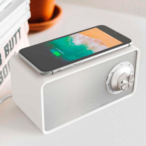 Беспроводная колонка Xiaomi Qualitell Wireless White Noise Speaker с беспроводной зарядкой-1