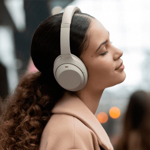 Беспроводные полноразмерные наушники Sony WH-1000xm4, серебристые-2