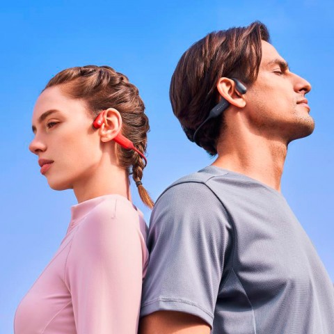 Беспроводные наушники Haylou BC01 с костной проводимостью, розовые-3