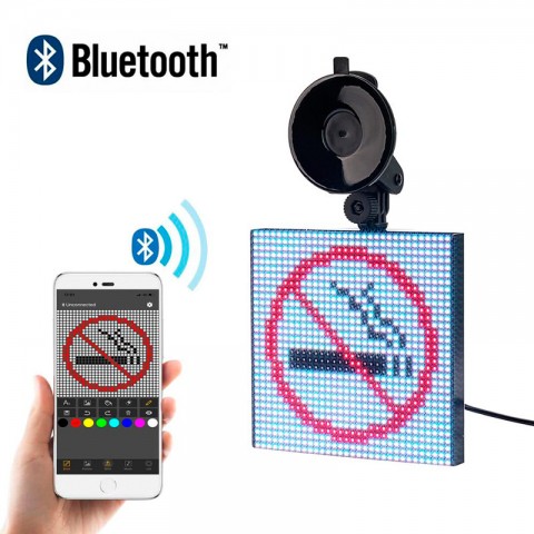 RGB LED панель в автомобиль 128x128 мм на стекло-2