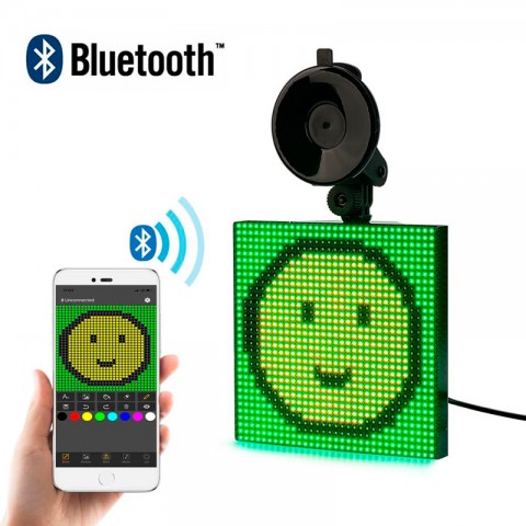 RGB LED панель в автомобиль 128x128 мм на стекло-1