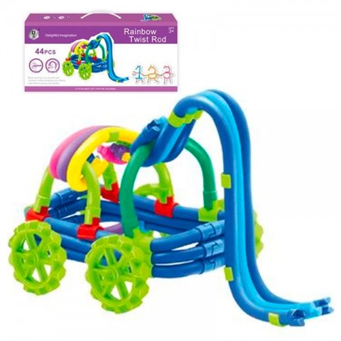 Игрушка-конструктор 123 "Rainbow Twist Rod" 44 детали